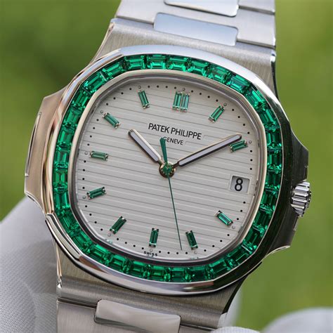 patek philippe nautilus emerald bezel|patek philippe nautilus review.